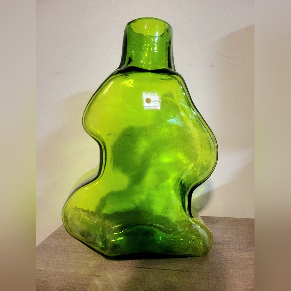 Blenko green vase